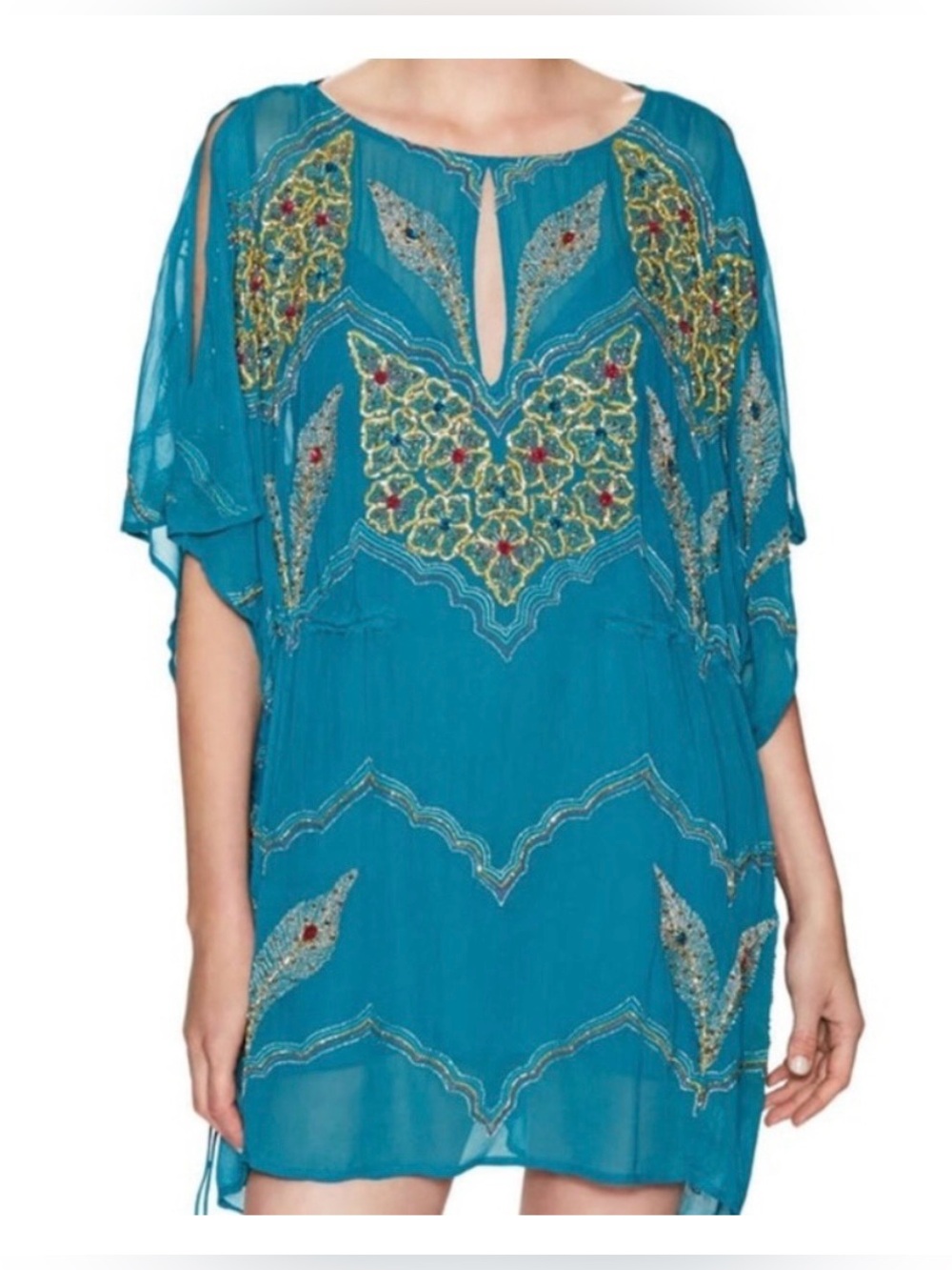 Free People Kaleidoscope Beaded Dress NWT Large